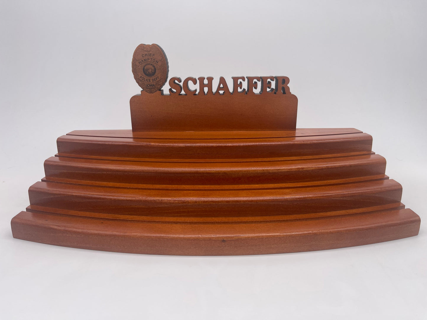 Wood Challenge Coin Display - 4 Tier