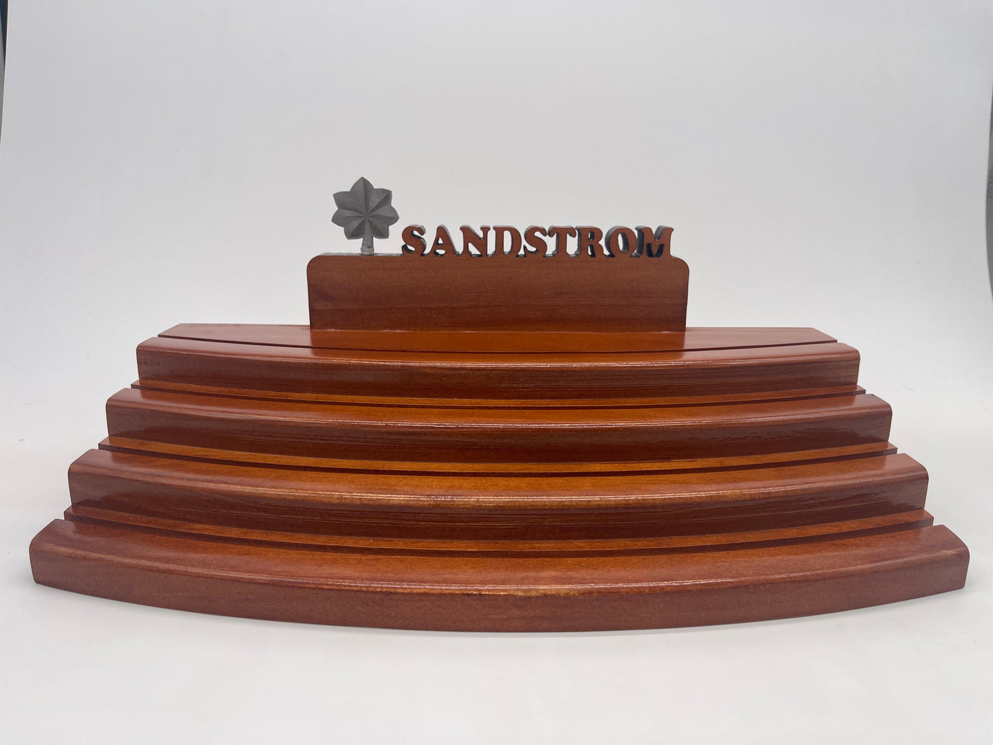 Wood Challenge Coin Display - 4 Tier