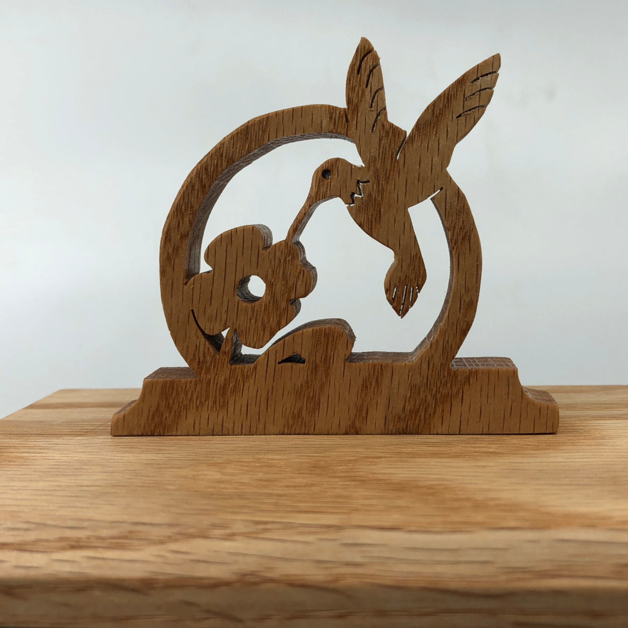 Hummingbird Clock - Wood Clock - Handmade Clock - Scroll Saw Clock - Bird Clock - Hummingbird