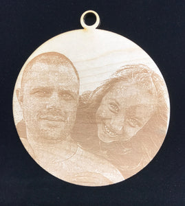 Laser Engraved Photo Christmas Ornament - Christmas - 4" Ornament - Christmas Tree - Decorations - Christmas Gift