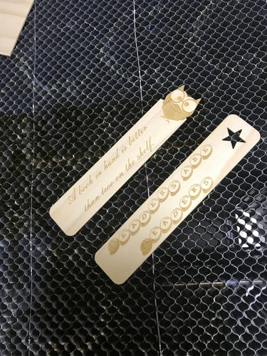 Laser Engraved Bookmarks - Wood Bookmark - School Gift - Wedding Gift - Custom Bookmark - Unique Bookmark - Personalized - Bookmark Gift