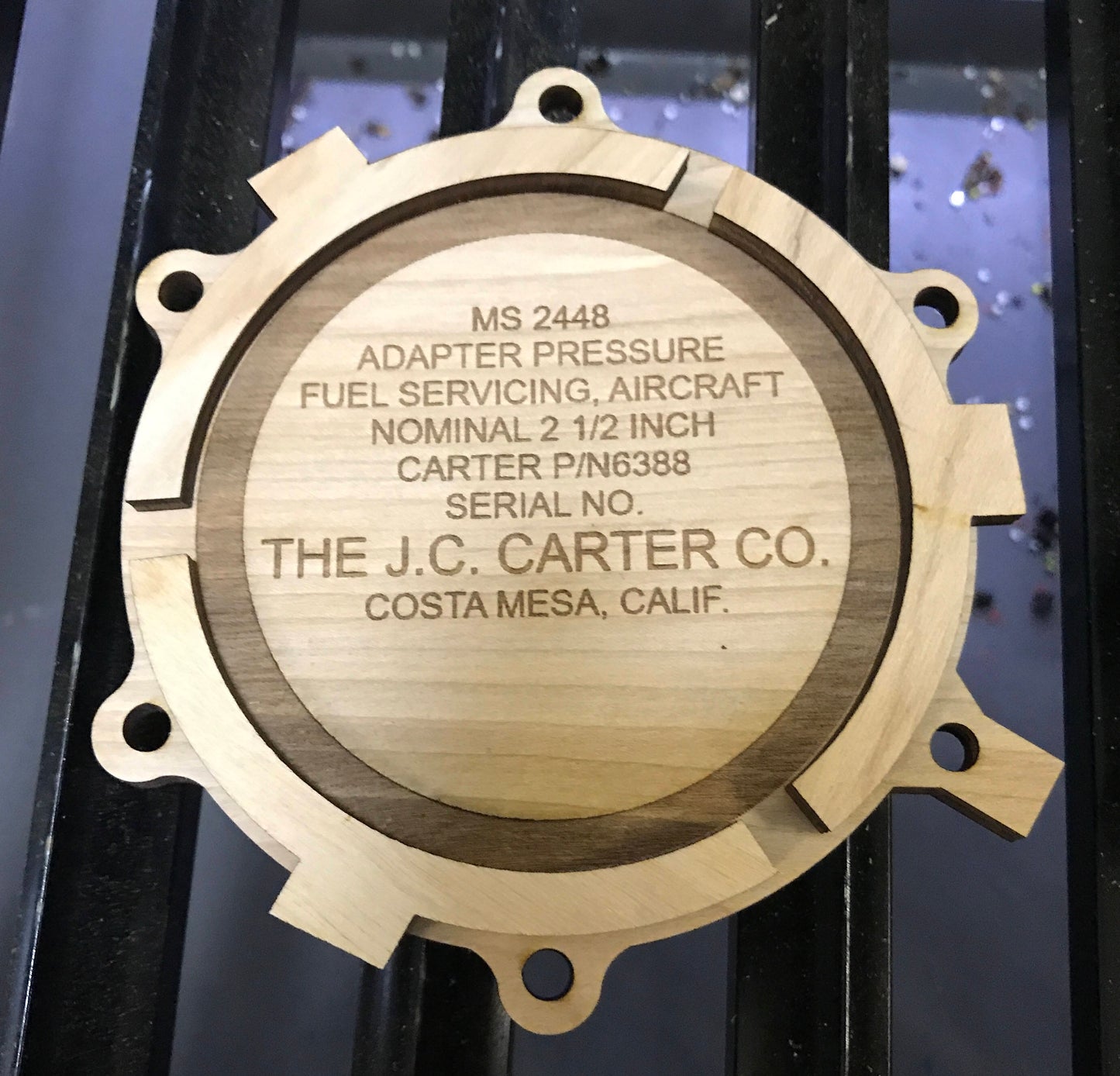 Wood Coaster - Single Point Receptacle Coaster - POL Coaster - Engraved Coaster - Wooden Coaster - Air Force