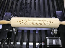 Personalized Rolling Pin - Engraved Rolling Pin - Custom Wooden Rolling Pin - Laser Embossed Rolling Pin - Custom Name Rolling Pin
