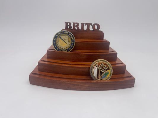 8" Four Tier Coin Display