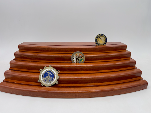 Wood Challenge Coin Display - 2 Tier