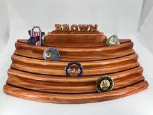 Four Tier Challenge Coin Display with 3D Name Cutout