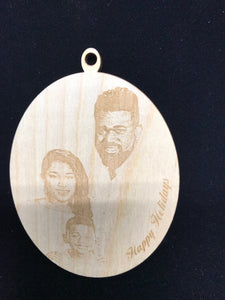 Photo Ornament - Personalized Photo Ornament - Christmas Gift - Christmas Decorations - Holiday Decoration - Christmas Tree - Laser Engraved