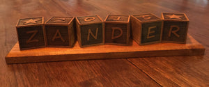 Wood Baby Name Display - Building Block Name Display - Laser Engraved - Name Blocks - Baby Gift  - Newborn - Baby Shower - Expectant Mother