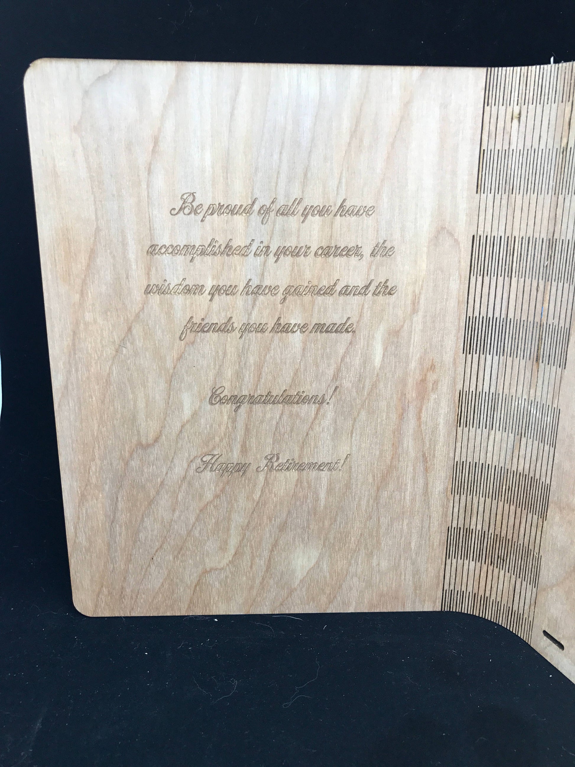 Laser Engraved Wood Notebook Cover