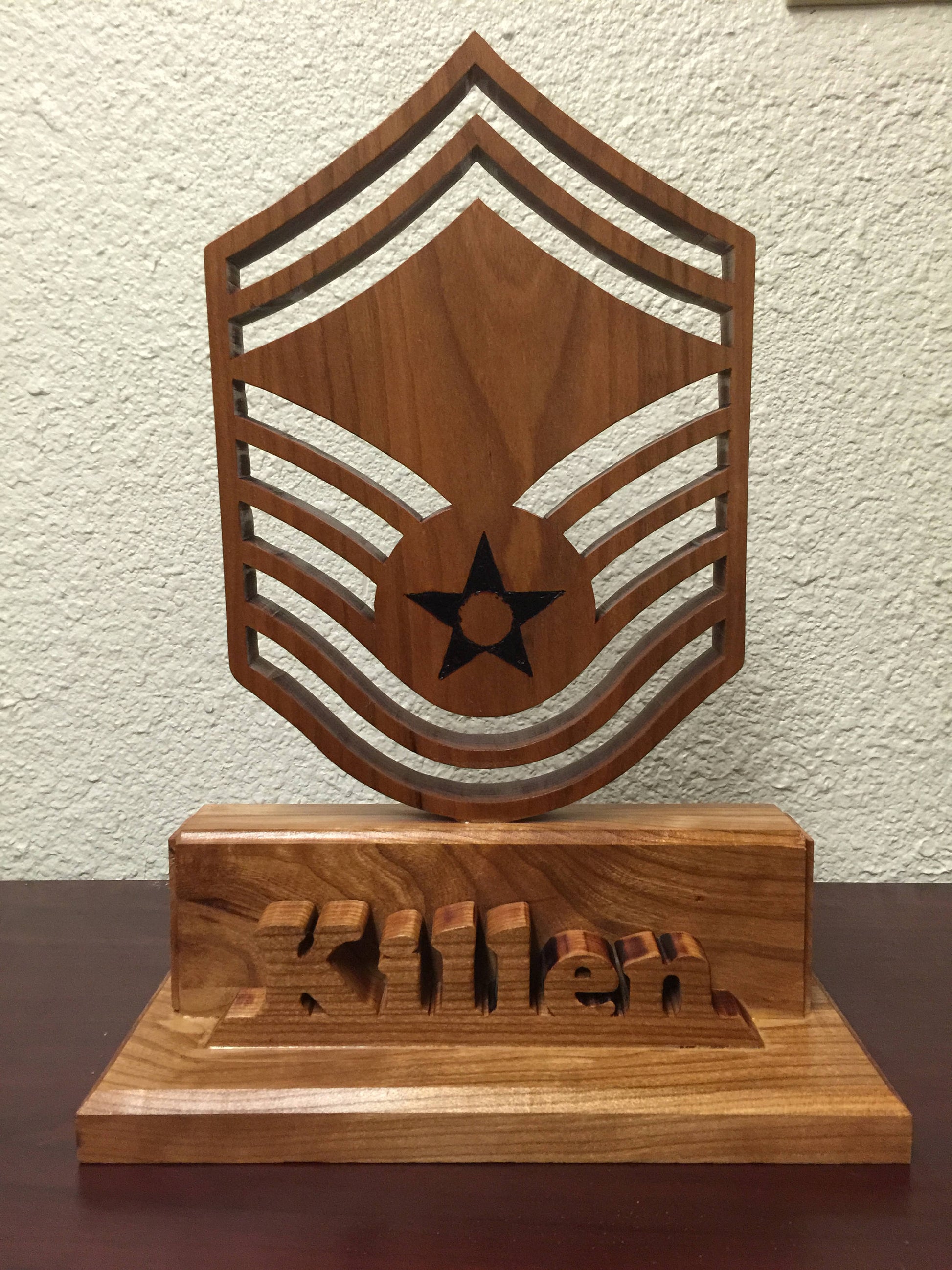 Military Rank Display - Name Display - Military Wood Rank Display - Mi ...