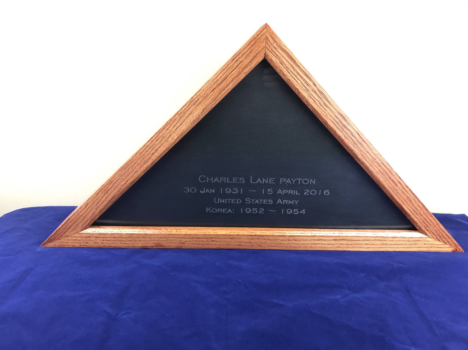 Engraved Flag Display Case