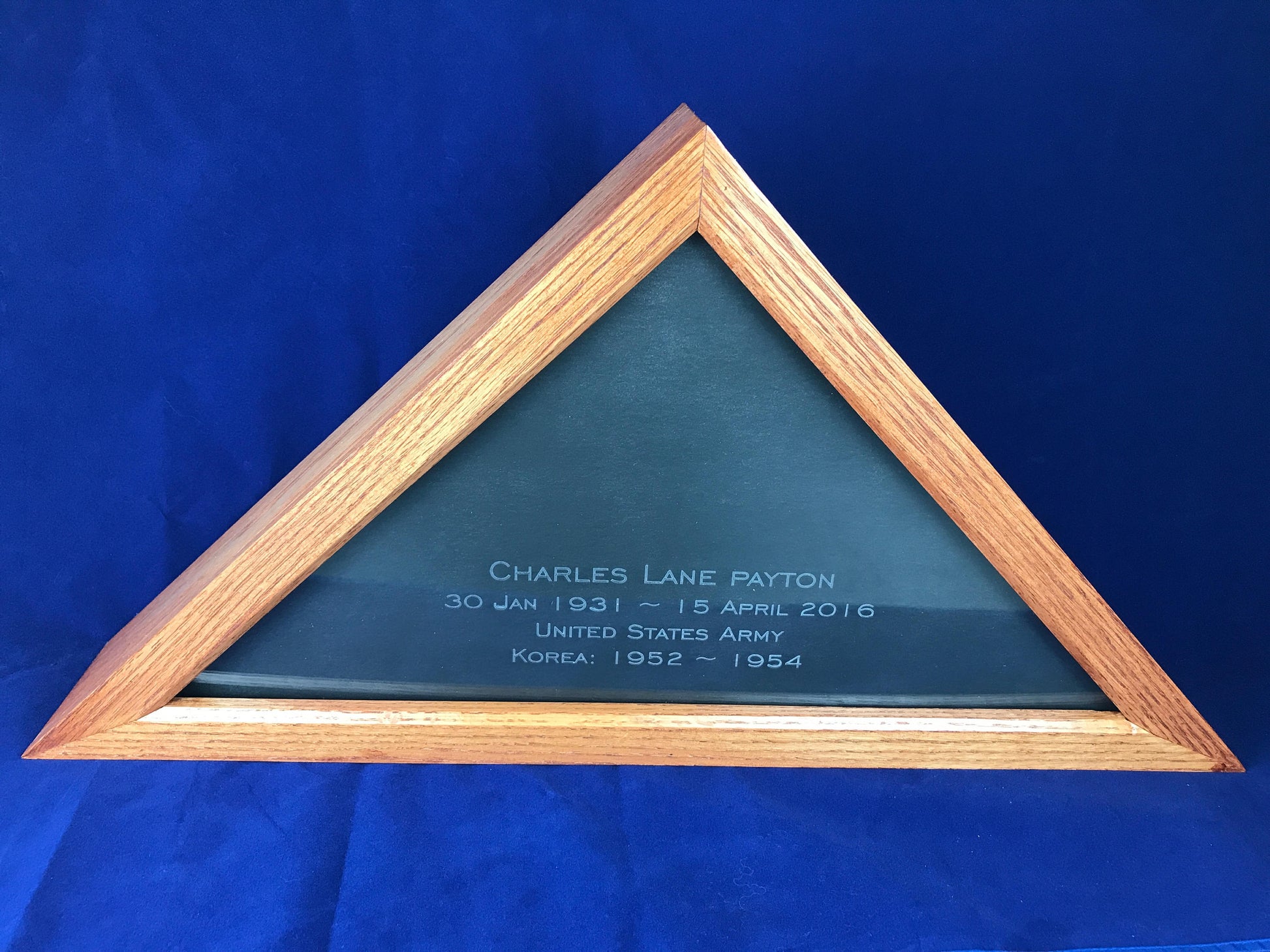 Engraved Flag Display Case